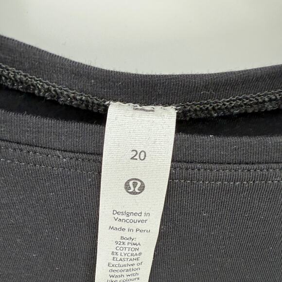 Lululemon Back In Action Long Sleeve Shirt Top Black Size 20 NWT - Picture 5 of 5